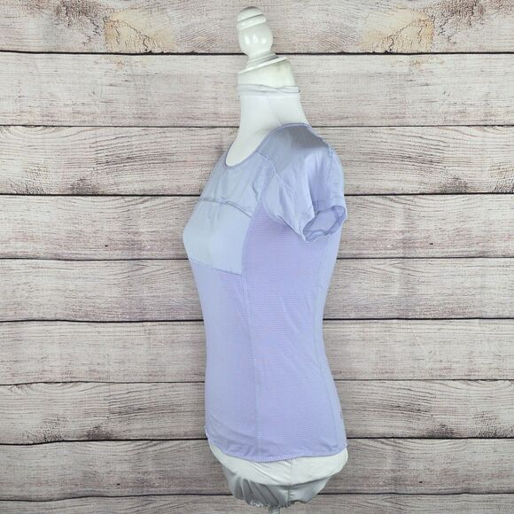 Lululemon Run Fast Track Short Sleeve Athletic Workout Top Lilac Purple Size 6 - Picture 2 of 8